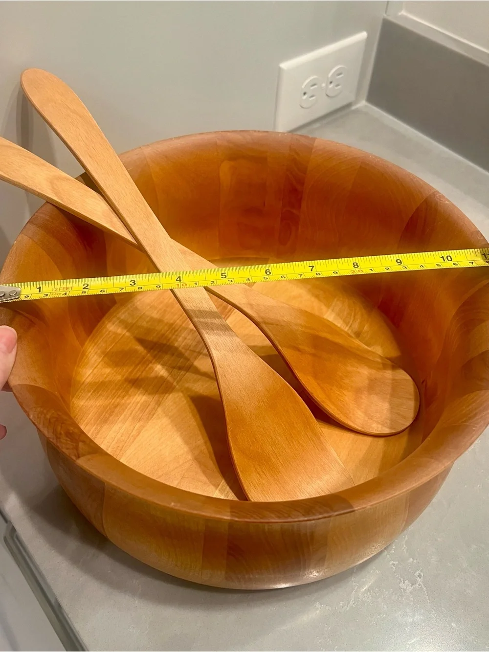 John McLeod Vermont Bowl Co. for Williams-Sonoma Wooden Salad Bow & Utensials